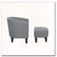 Fauteuil demi-tonneau de 25,5 po en polyester avec repose-pieds