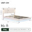 Upholstered Double Storage Bed Beige-493595532