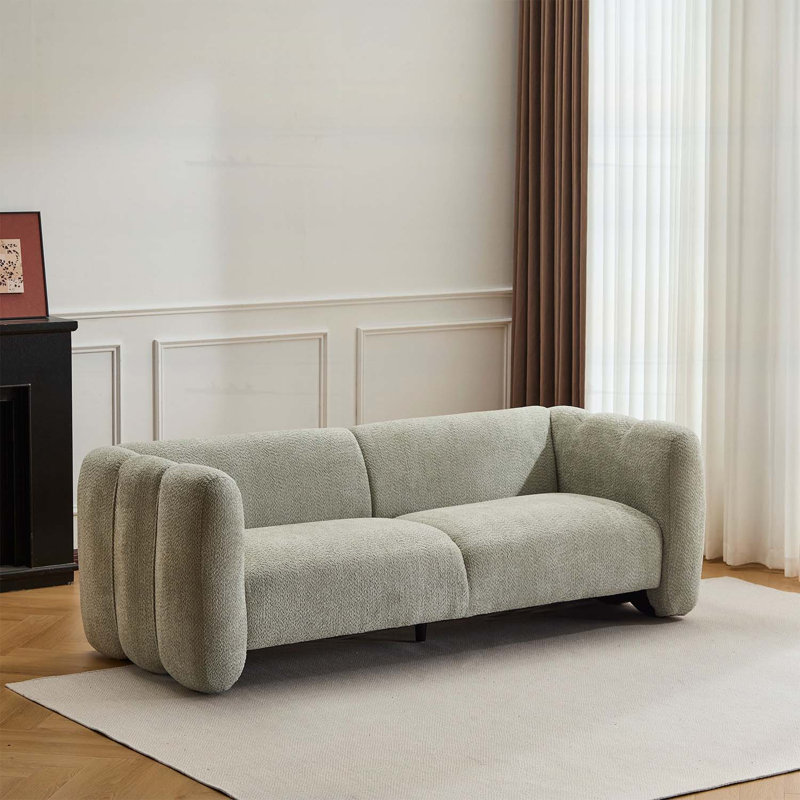 Élégant canapé 3 places Wave Design, parfait pour les salons, les chambres à coucher et les appartements, doux et durable