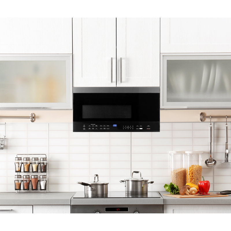 Four à micro-ondes à recirculation de 1,6 watts avec capteur 16,4 po Decker, Noir