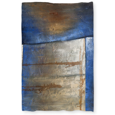 Luminous Blue and Bronze Shape Duvet Cover | Bedroom Decor