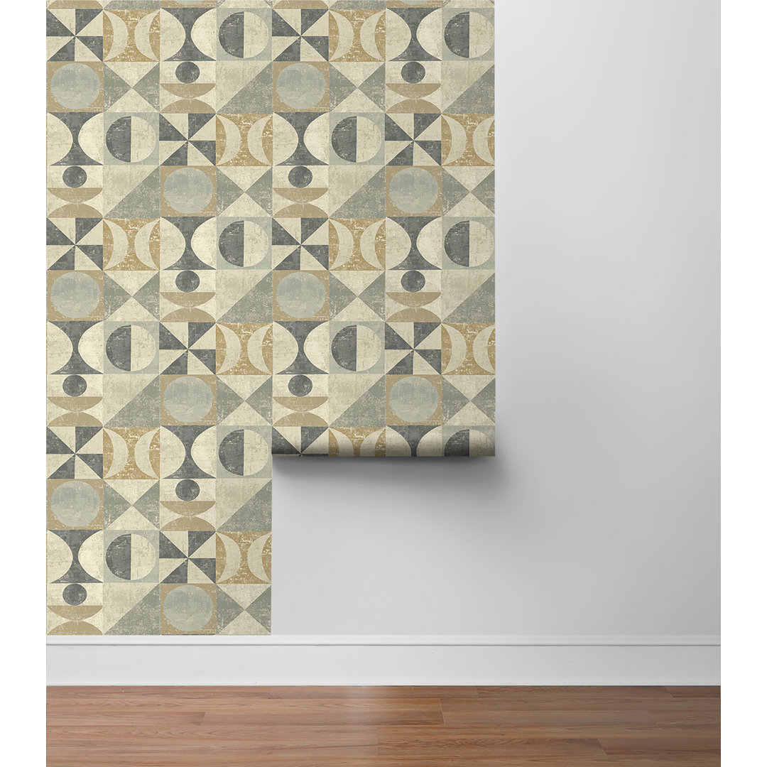 Surface Style Take Form Geometric 18' L x 20.5" W Smooth Peel and Stick Wallpaper Roll George Oliver 
