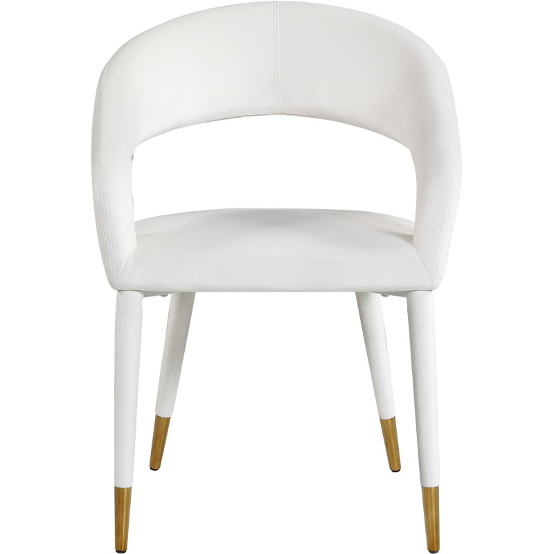 Chaise parsons rembourrée 31,5 po Yonkers, Velours crème