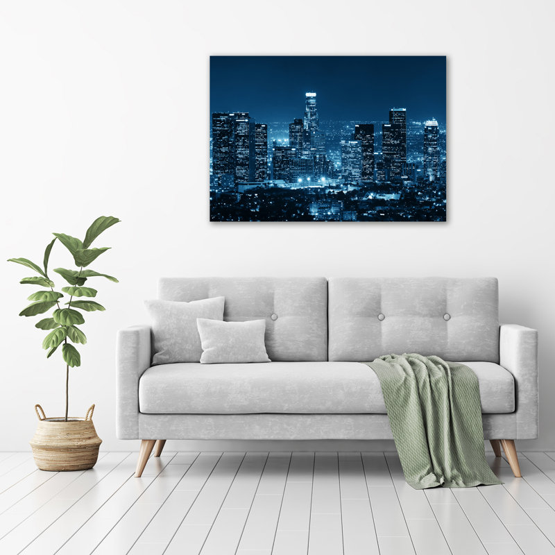 Los Angeles By Night - No Frame Print on Glass