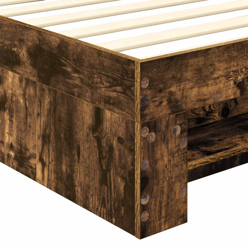 Bed, Smoked Oak, European Single (90 x 200 cm)