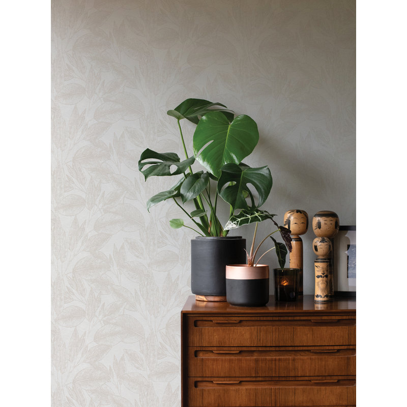 Rouleau de papier peint L 33 pi x l 20,9 po, Crème