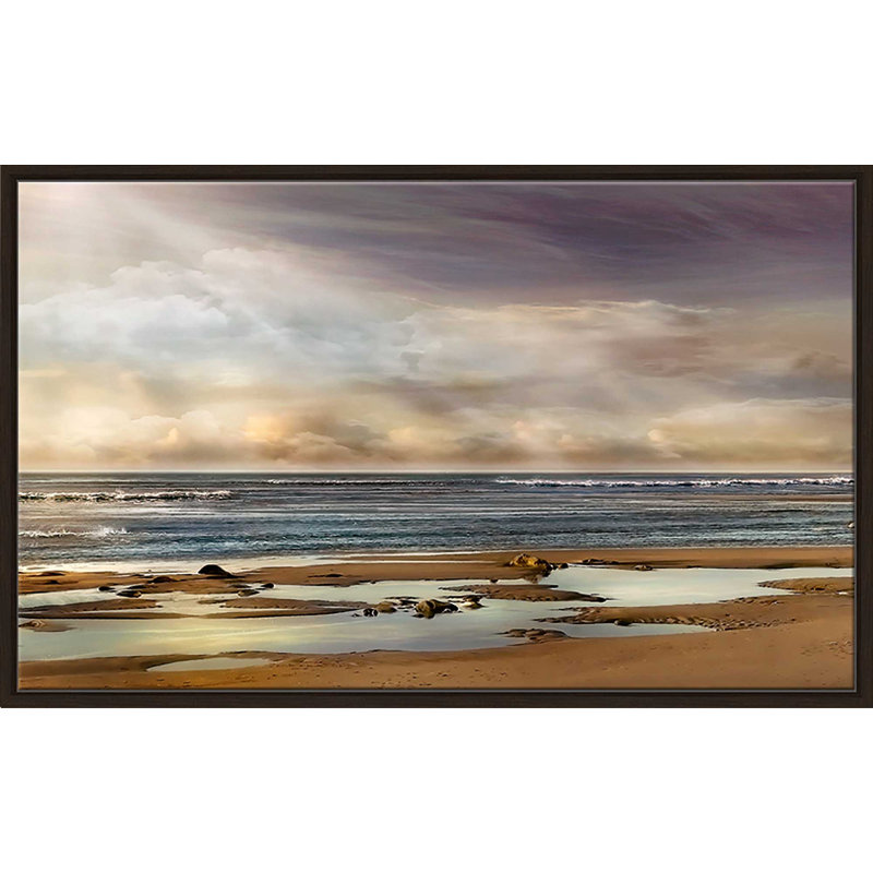 «Tidal Pool», impression sur toile, H 21,5 po x l 33,5 po x P 2 po, Cadre flottant espresso