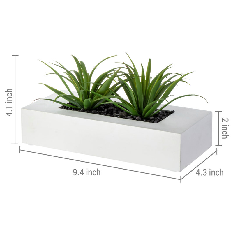 2 - Piece Artificial Onion Grass in Planter Set