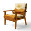 Chaise rembourrée Desert - Fauteuil rétro Sunset Over Desert Lines-1845633837