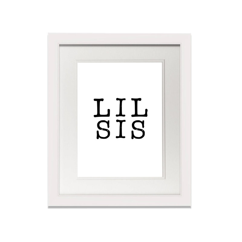 Lil Sis, art encadré, H 20 po x l 16 po x P 1 po