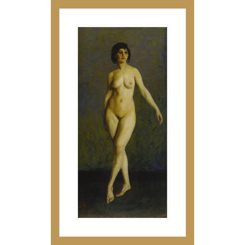 «Nude» par William Merritt Chase, impression giclée sur cadre, 29.5" H x 17.25" W