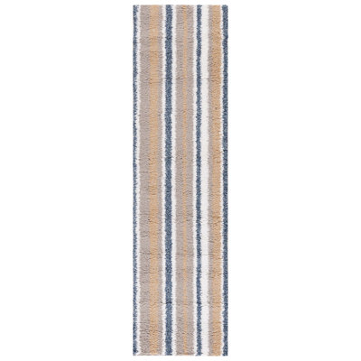Calico Shag Performance Striped Rug