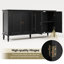 Buffet 58 "vintage avec tablettes réglables et 4 portes, buffet avec placage en bois massif-149456581