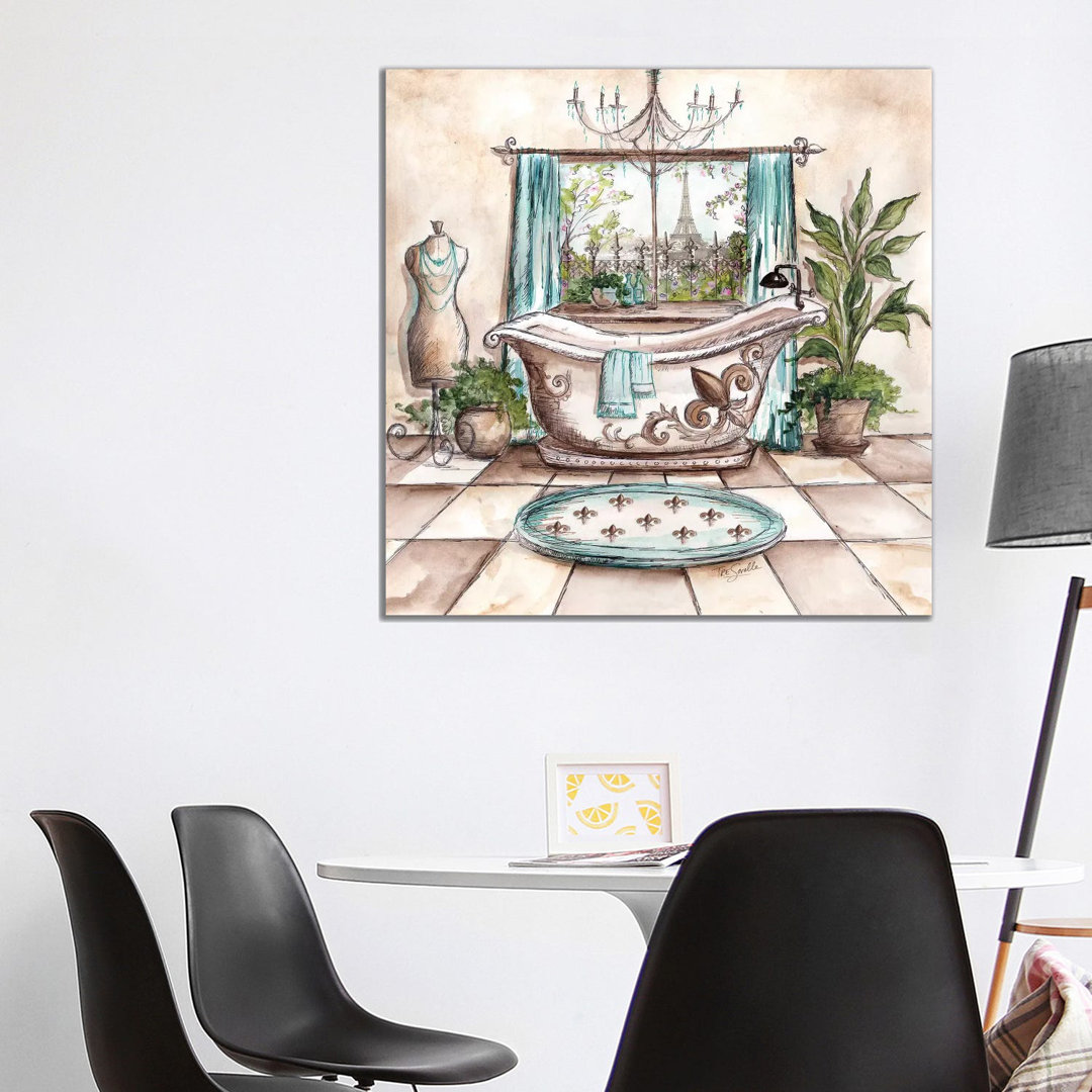 Paris Bath I by Tre Sorelle Studios - Wrapped Canvas Painting