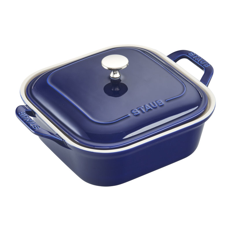Staub Ceramics 4-piece Baking Dish Set, Dark Blue