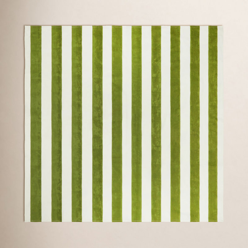 Brezhane Tablecloth - Stripes, 59" Square, Vert