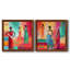 Strikse A Pose I - Ensemble de 2 peintures sur toile encadrées-423168373-423168372