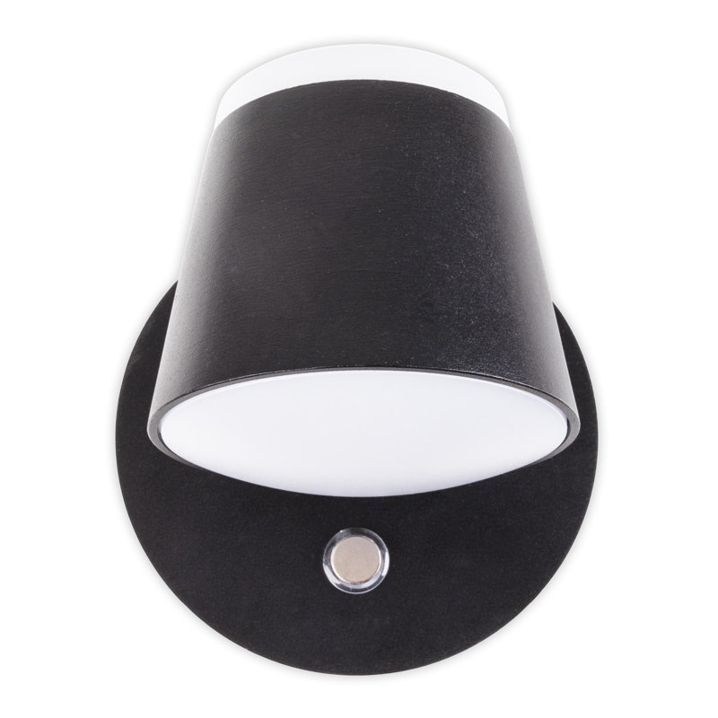 Burlon Aluminium LED Armed Sconce, Black