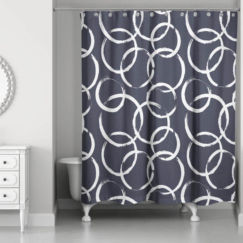 Rideau de douche Rixte, Bleu marine