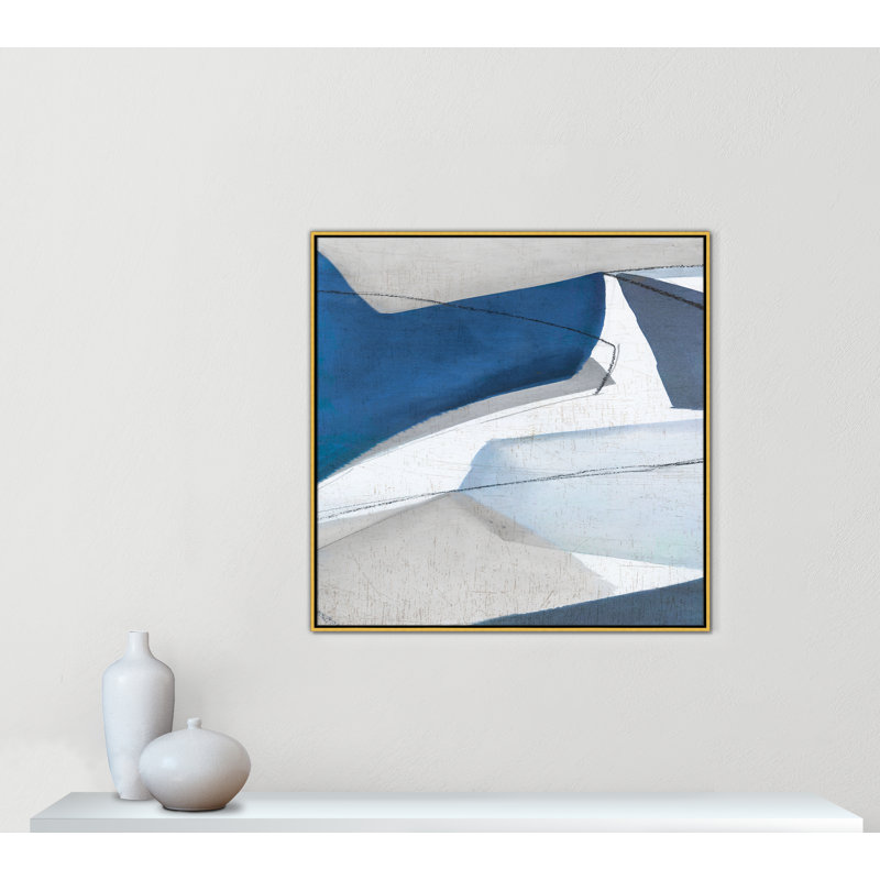 «Dynamic Drifts II» par Emma Peal, Cadre flottant doré, Pas de tapis, H 41,5 po x l 41,5 po x P 2 po