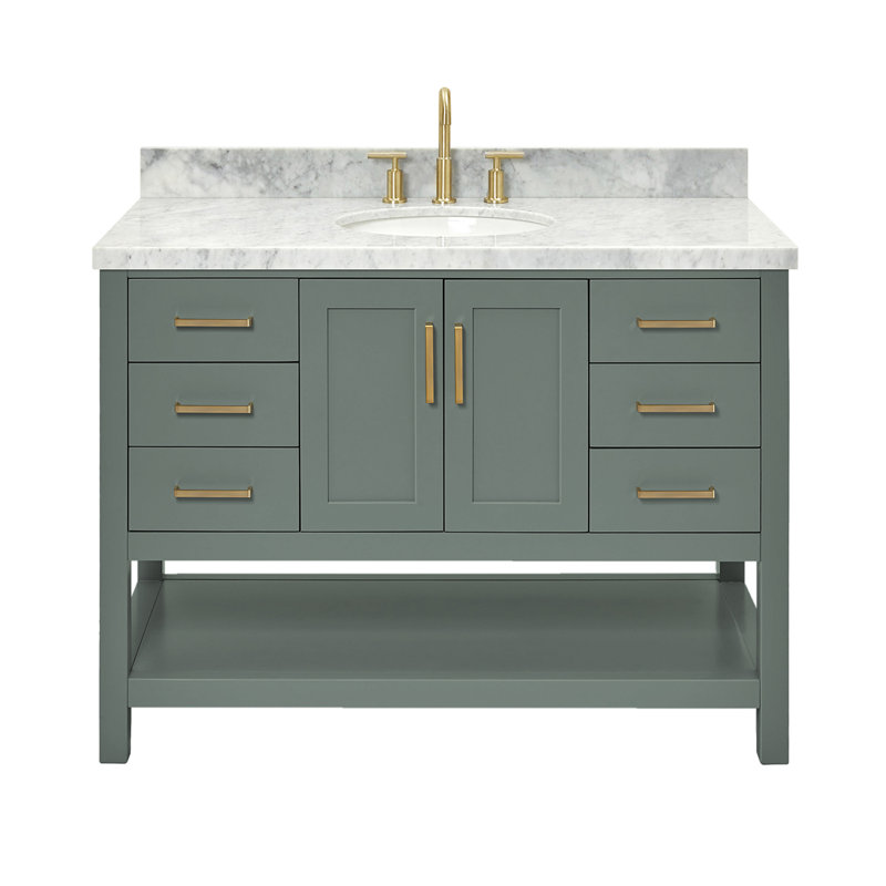 Ensemble de meuble-lavabo simple 49 po Magnolia, Vert rétro