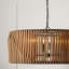 Lustre tambour en bois 6 lumières Archer