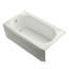 Memoirs® 60" x 33.75" Whirlpool Cast Iron Bathtub with Heater-10978481-11893097