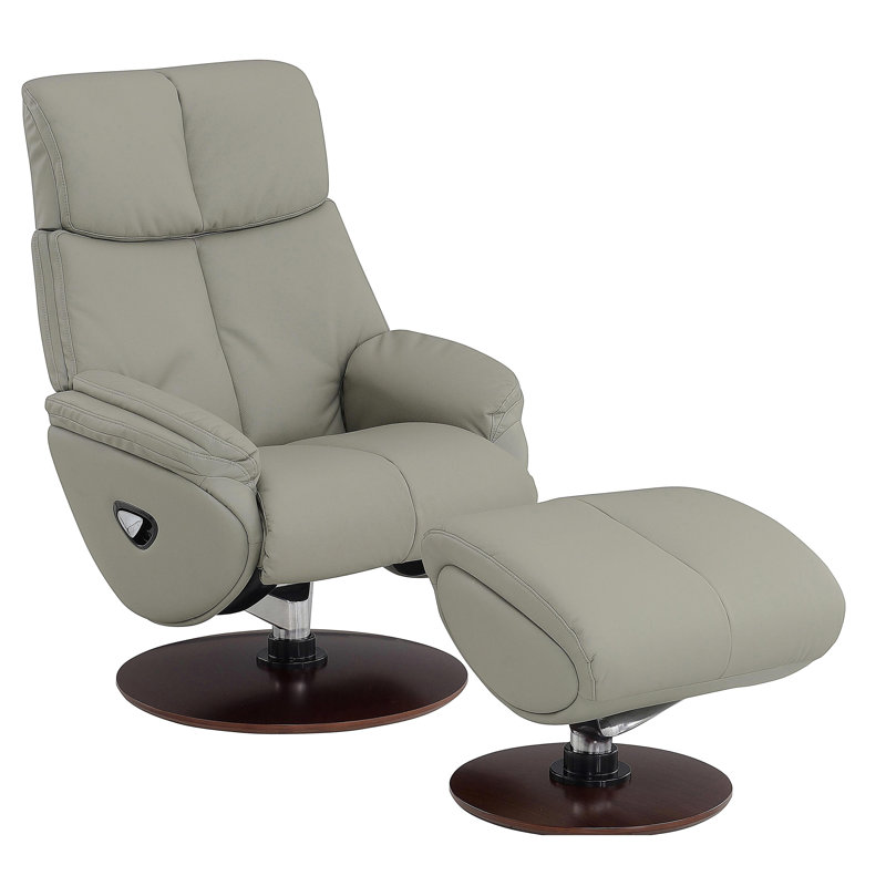 Fauteuil d'appoint en cuir fleur Kandoro