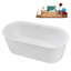Baignoire de trempage autoportante avec plateau 59 "avec drain interne Streamlin-102216305