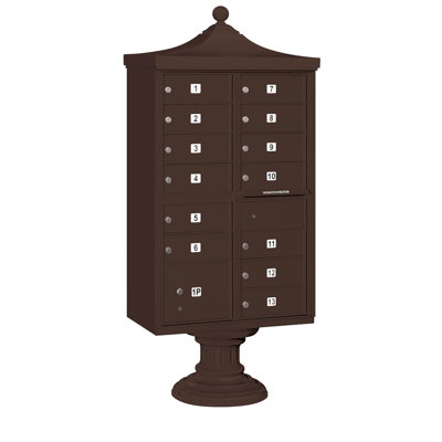 Boîte aux lettres horizontale à 2 casiers à 2 casiers avec 2 casiers à chargement frontal 13 portes Regency
