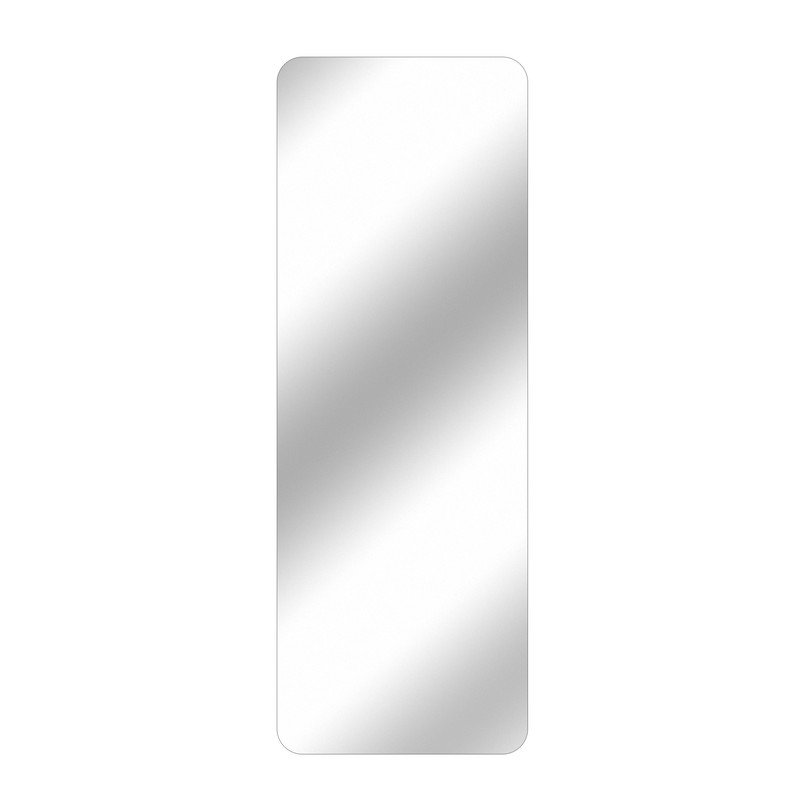 Miroir de coin pleine longueur 65 po x 24 po sans cadre arrondi, miroir argenté anti-déflagrant HD de 5 mm, fixation murale pour chambre et vestiaire