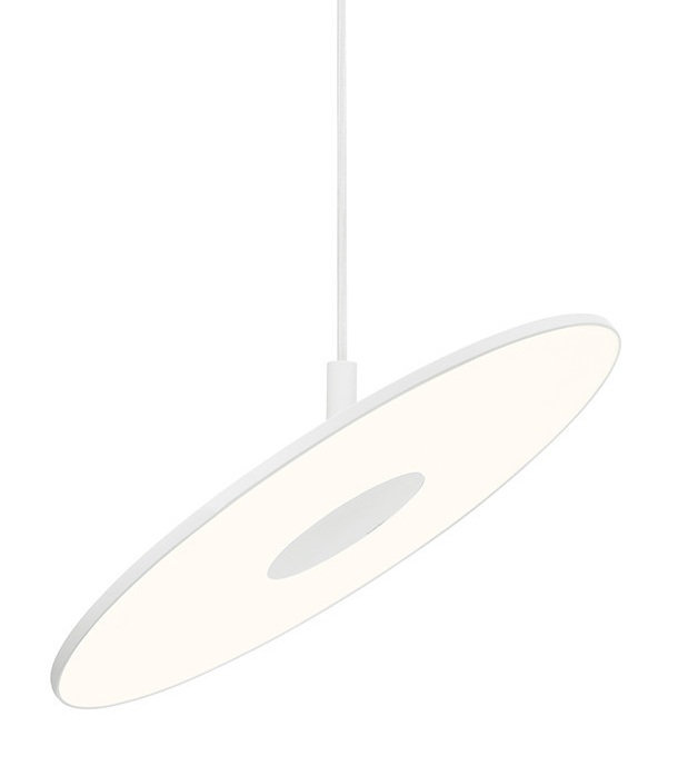 Luminaire suspendu Circa, Blanc, H 3,5 po x l 16 po x P 16 po