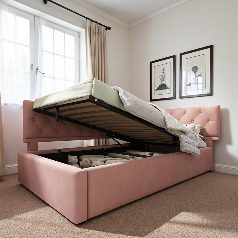 Upholstered Daybed, Pink
