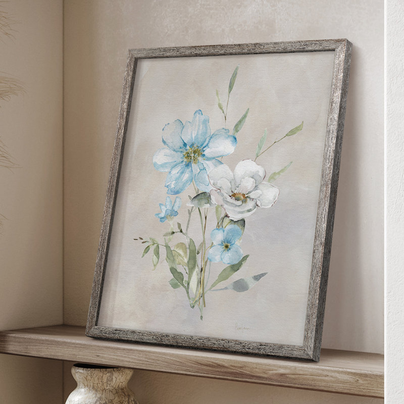 Détail dans la prairie I, reproduction encadrée - bois massif 49932, H 21 po x l 17 po