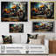 Motocyclette classique jaune et noir I - impressions sur toile de moto-1817382884-1817382892