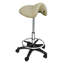 Tabouret industriel à hauteur ajustable avec roues repose-pieds