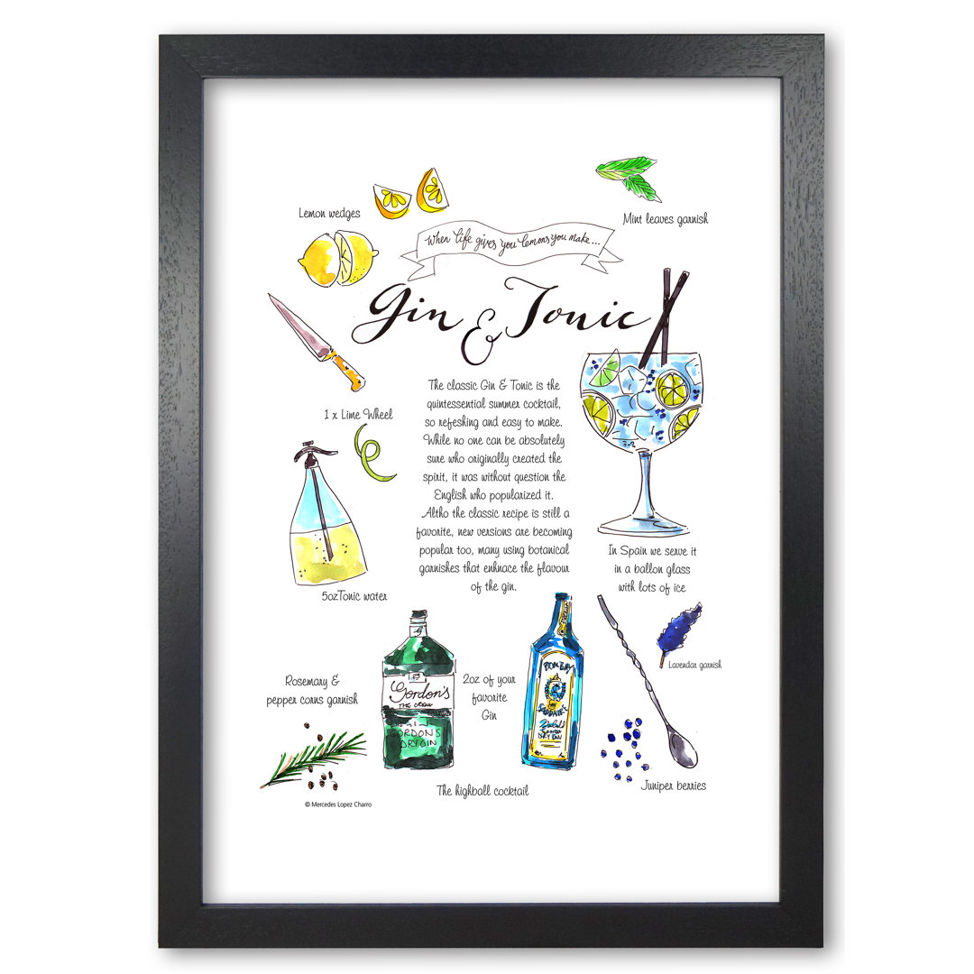 'Gin and Tonic Recipe' Typography