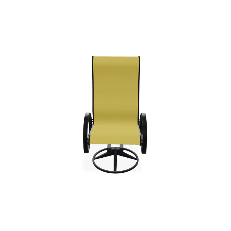 Aruba 1 Outdoor Dining Armchair, Yellow 43D, Textured Black