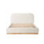 Lit tapissier en bois massif blanc Blanca-50342143