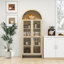 Grand garde-manger arqué, armoire de rangement en bois, armoire de rangement avec tablettes réglables