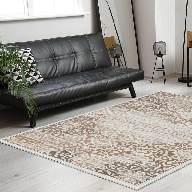 Tapis os / ivoire Ackermanville, Rectangle 5 pi 3 po x 7 pi 3 po
