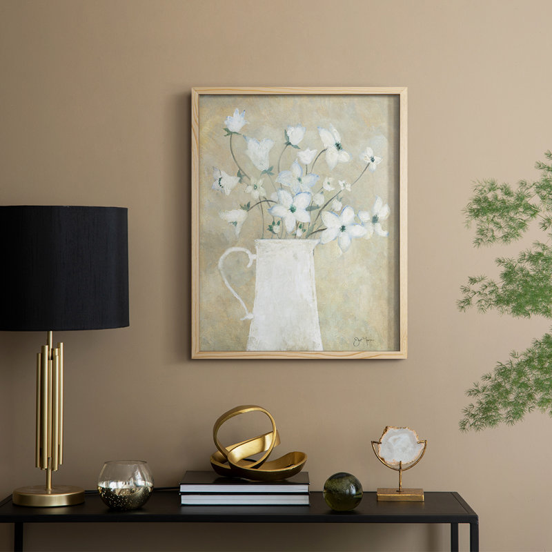 Delicate Bouquet II, reproduction encadrée - bois massif, H 11 po x l 9 po, Naturel
