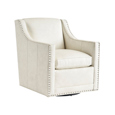 Barrier Leather Swivel Club Chair
