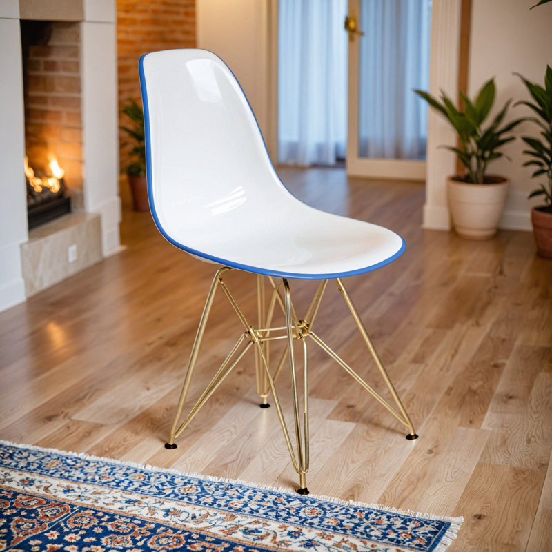 Chaise de salle à manger Northfleet, Simple, Doré, Rouge diaphane
