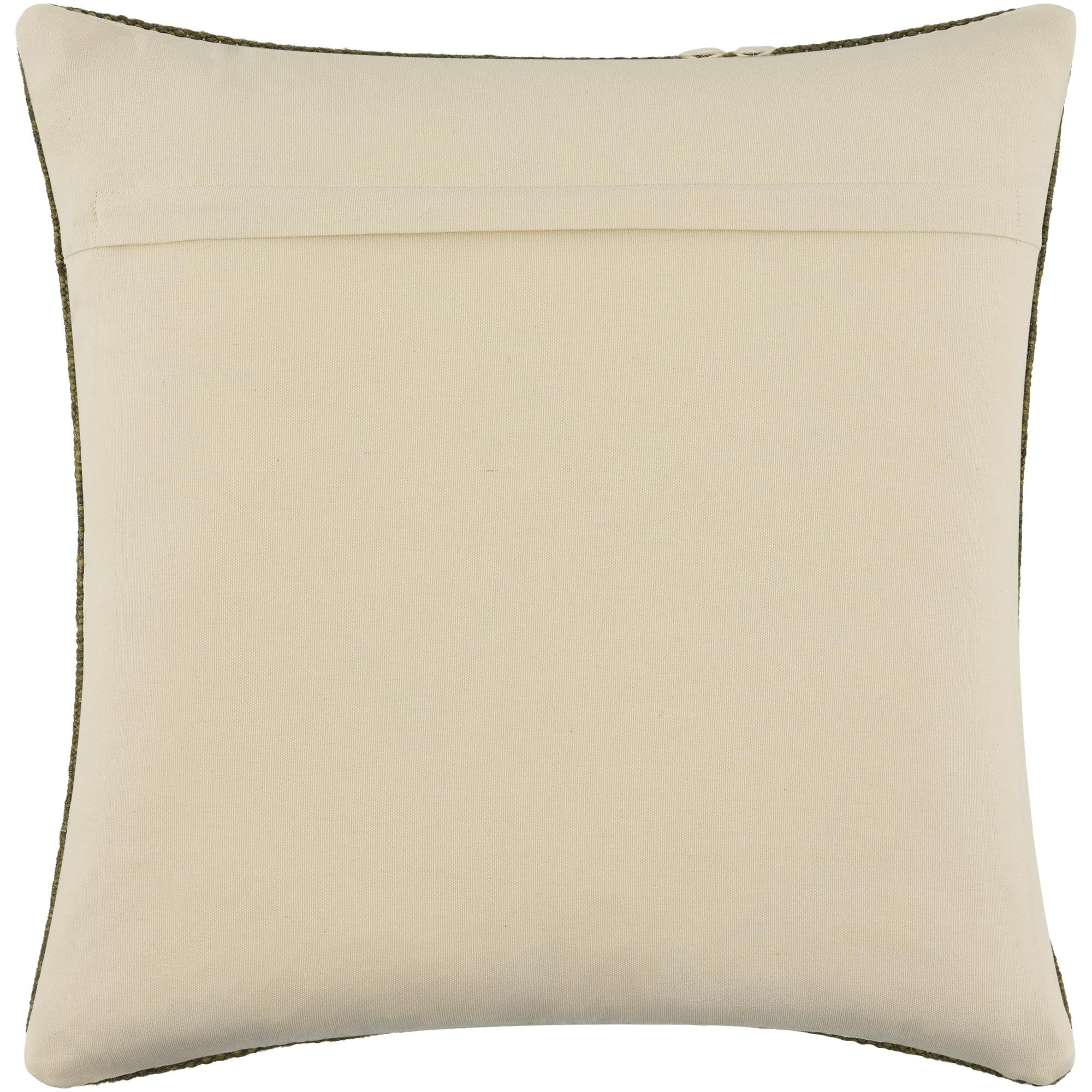 Jundah Accent Pillow, Square 18", Green, Duck Down