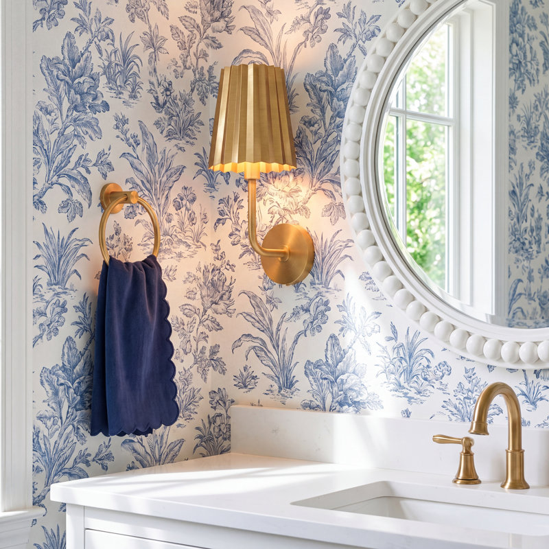 Tindra Dimmable Bath Sconce, Aged Gold