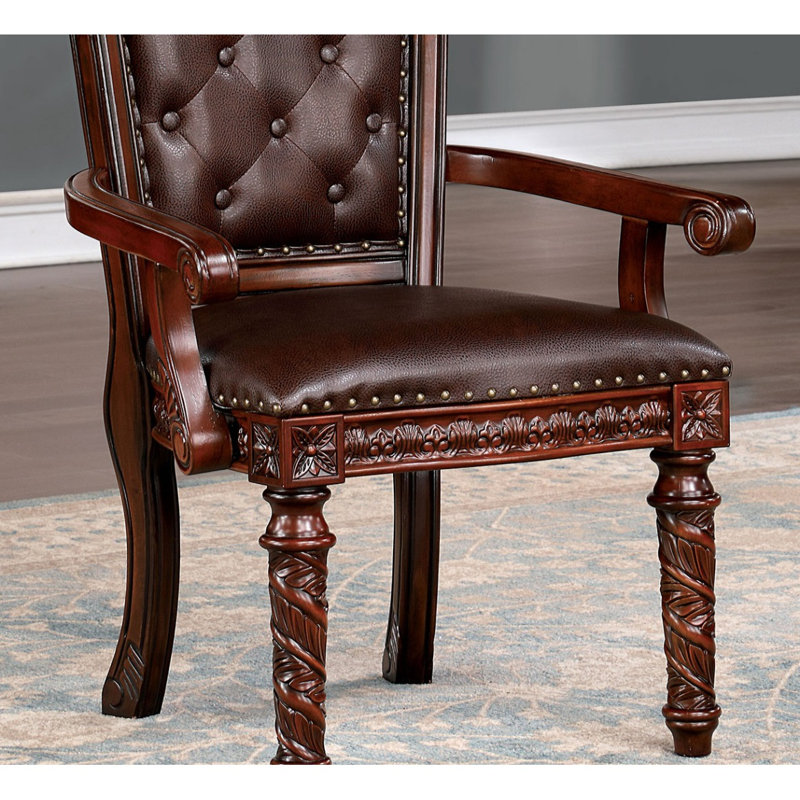 Mobilier de salle à manger en bois de cerisier brun traditionnel 2 pièces