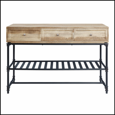 Table de salon en chêne Brantley et gris sableux, durable et élégante pour les espaces de vie modernes, parfaite pour la commodité et l'esthétique.