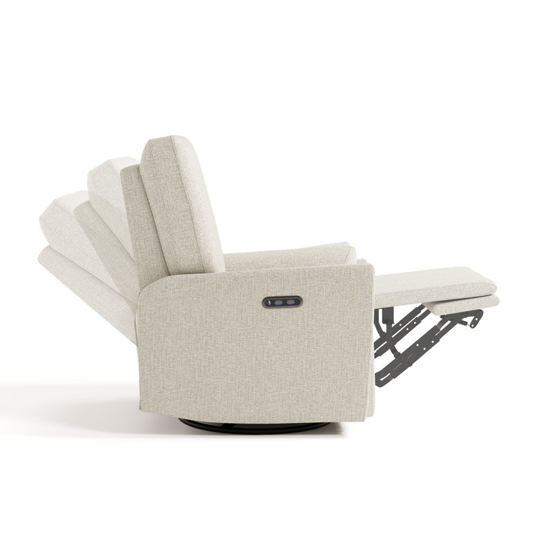 Santorini Deluxe Power Recliner Swivel Glider, Dune Basketweave