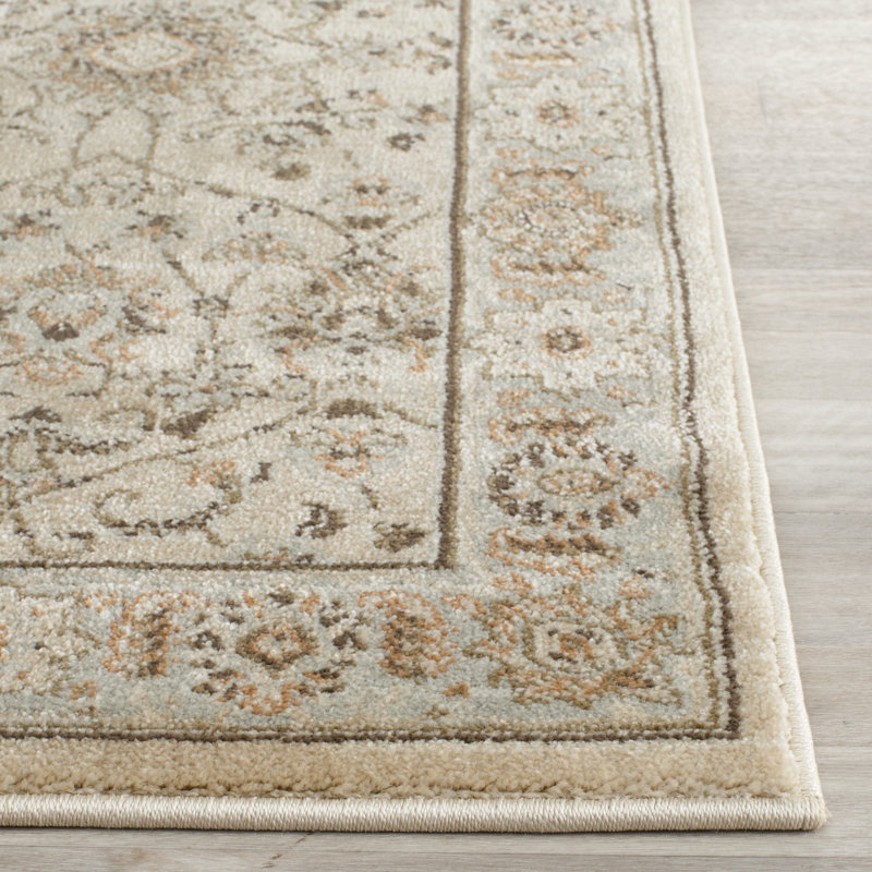Tapis gris / ivoire Lavelle, Rectangle 5 pi 1 po x 7 pi 7 po